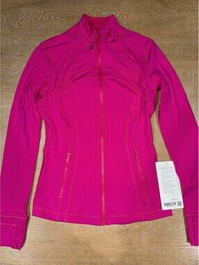 Lululemon Define Jacket Nulu SIZE 6 Pink Flare NWT